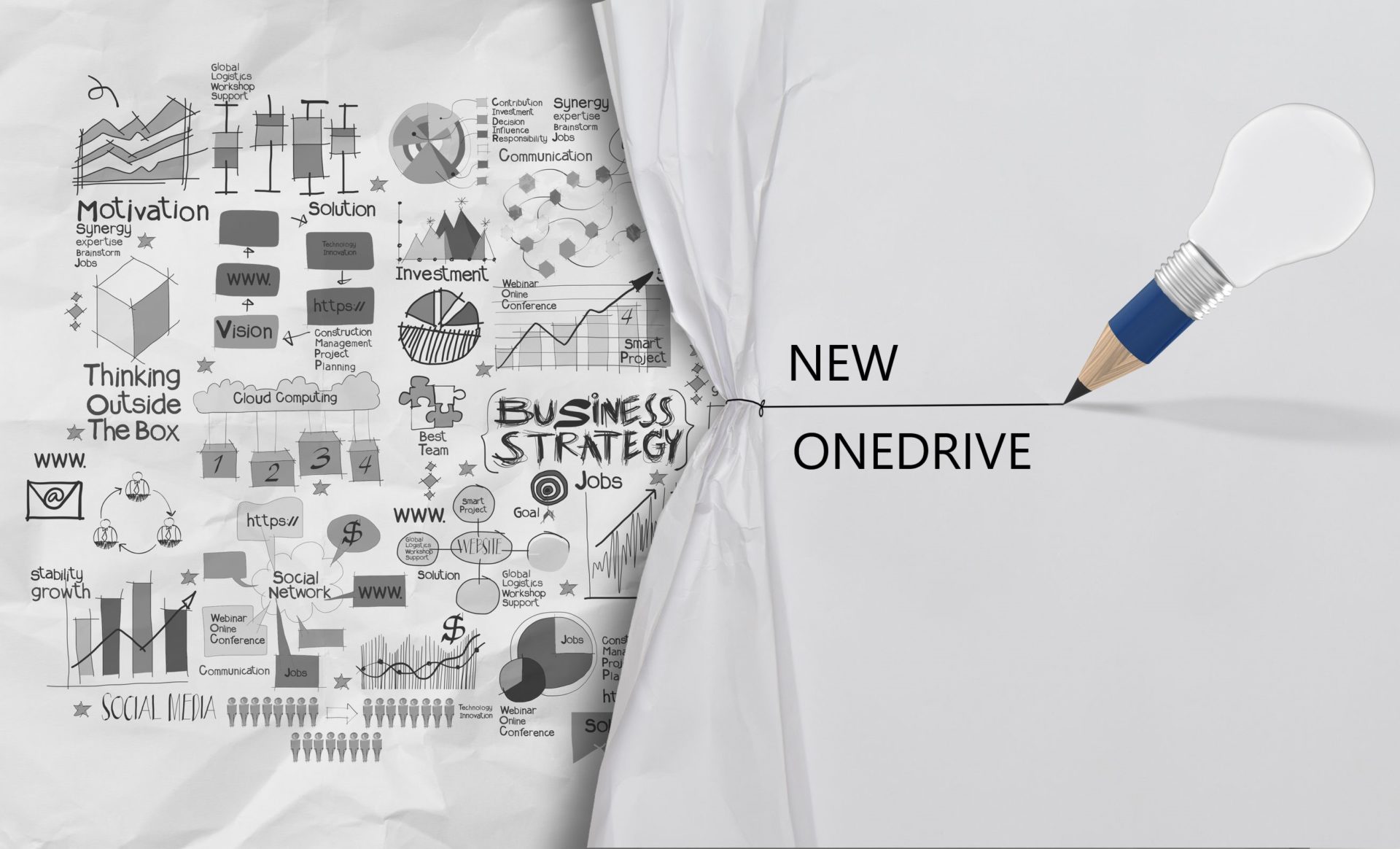 Microsoft OneDrive Curtain Reveal Tech Bulletin Header