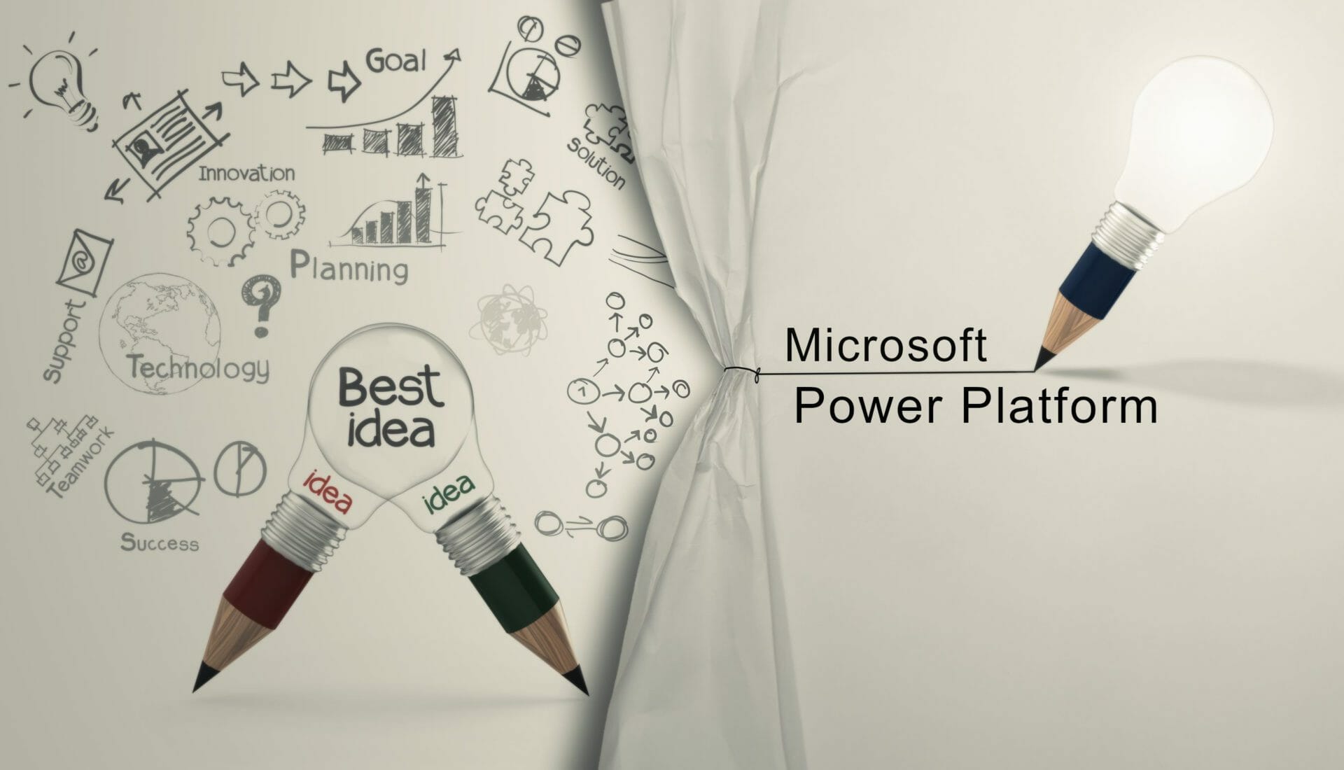 Microsoft Power Platform Curtain Reveal Tech Bulletin Header